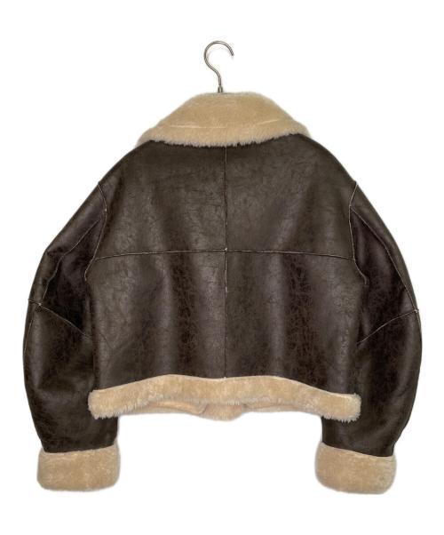 SLY（スライ）SLY (スライ) SLY スライ VINTAGE CRACK SHORT B-3 ボアジャケット ムートンジャケット ブラウン サイズ:FREEの古着・服飾アイテム