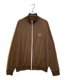 FRED PERRY（フレッドペリー）の古着「FRED PERRY フレッドペリー 80's 80年代 月桂樹 ポルトガル製 TWIN TAPE TRACK JACKET ツインテープ トラックジャケット ジャージ ブラウン」｜ブラウン