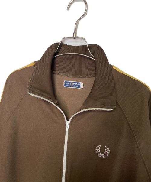FRED PERRY（フレッドペリー）FRED PERRY FRED PERRY フレッドペリー 80's 80年代 月桂樹 ポルトガル製 TWIN TAPE TRACK JACKET ツインテープ トラックジャケット ジャージ ブラウン ブラウン サイズ:Lの古着・服飾アイテム