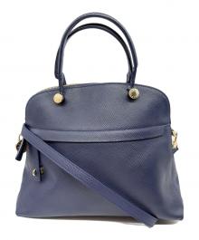 FURLA（フルラ）の古着「トートバッグ」｜ブルー×ゴールド