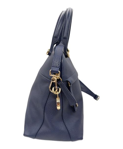 FURLA（フルラ）FURLA (フルラ) トートバッグ ブルー×ゴールドの古着・服飾アイテム