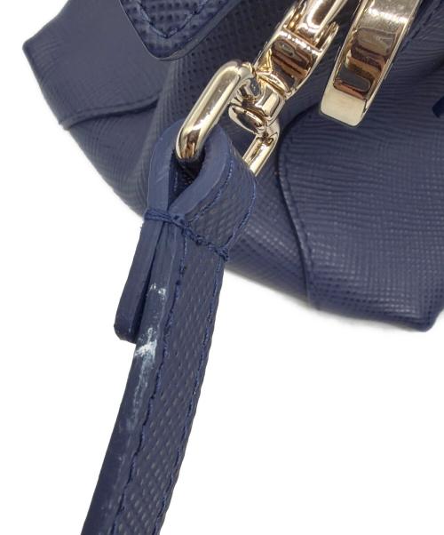 FURLA（フルラ）FURLA (フルラ) トートバッグ ブルー×ゴールドの古着・服飾アイテム
