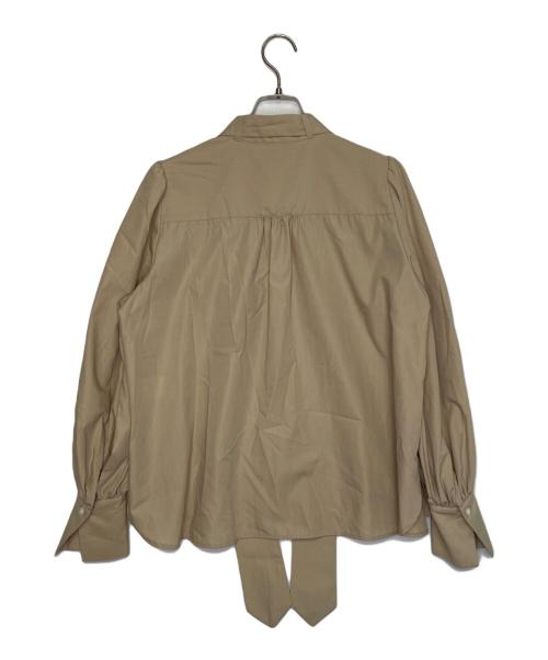 Audire（アウディーレ）Audire (アウディーレ) Audire アウディーレ bowtie volume blouse ボウタイシャツ 長袖シャツ 長袖ブラウス ベージュ ベージュ サイズ:Sの古着・服飾アイテム