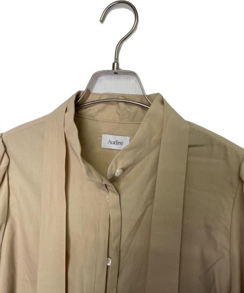 Audire（アウディーレ）Audire (アウディーレ) Audire アウディーレ bowtie volume blouse ボウタイシャツ 長袖シャツ 長袖ブラウス ベージュ ベージュ サイズ:Sの古着・服飾アイテム
