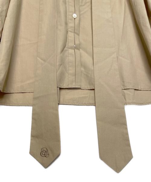 Audire（アウディーレ）Audire (アウディーレ) Audire アウディーレ bowtie volume blouse ボウタイシャツ 長袖シャツ 長袖ブラウス ベージュ ベージュ サイズ:Sの古着・服飾アイテム