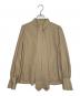 Audire（アウディーレ）の古着「Audire アウディーレ bowtie volume blouse ボウタイシャツ 長袖シャツ 長袖ブラウス ベージュ」｜ベージュ