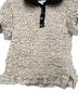 中古・古着 ecmile (エクミール) ecmile エクミール HEART COLLAR POLO ポップコーントップス ポロシャツ アイボリー×ブラック サイズ:FREE：13000円