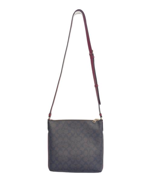 COACH（コーチ）COACH (コーチ) ショルダーバッグ ブラウン×レッドの古着・服飾アイテム