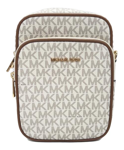 MICHAEL KORS（マイケルコース）MICHAEL KORS (マイケルコース) ショルダーバッグ アイボリー×ベージュの古着・服飾アイテム