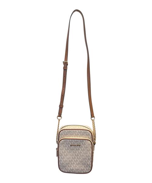 MICHAEL KORS（マイケルコース）MICHAEL KORS (マイケルコース) ショルダーバッグ アイボリー×ベージュの古着・服飾アイテム