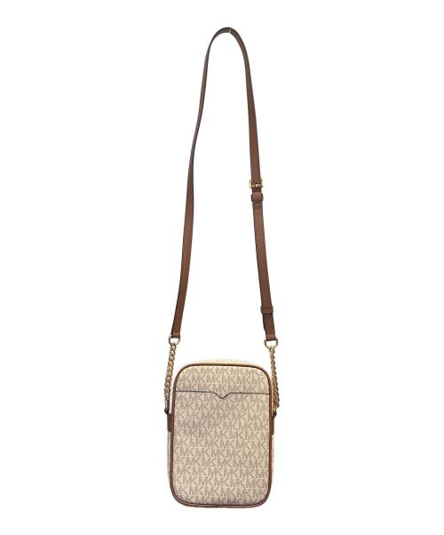 MICHAEL KORS（マイケルコース）MICHAEL KORS (マイケルコース) ショルダーバッグ アイボリー×ベージュの古着・服飾アイテム