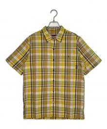 Patagonia（パタゴニア）の古着「Patagonia パタゴニア Puckerware Shirt パッカーウェアシャツ シアサッカー チェック 半袖シャツ イエロー カーキ」｜イエロー×ベージュ