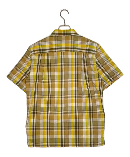 Patagonia（パタゴニア）Patagonia (パタゴニア) Patagonia パタゴニア Puckerware Shirt パッカーウェアシャツ シアサッカー チェック 半袖シャツ イエロー カーキ イエロー×ベージュ サイズ:Sの古着・服飾アイテム