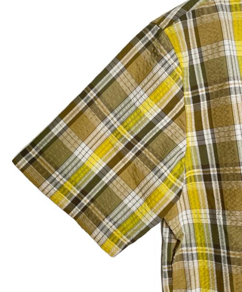 Patagonia（パタゴニア）Patagonia (パタゴニア) Patagonia パタゴニア Puckerware Shirt パッカーウェアシャツ シアサッカー チェック 半袖シャツ イエロー カーキ イエロー×ベージュ サイズ:Sの古着・服飾アイテム