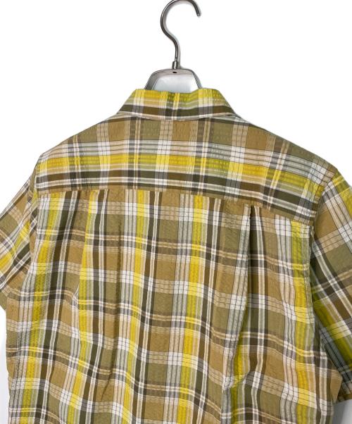 Patagonia（パタゴニア）Patagonia (パタゴニア) Patagonia パタゴニア Puckerware Shirt パッカーウェアシャツ シアサッカー チェック 半袖シャツ イエロー カーキ イエロー×ベージュ サイズ:Sの古着・服飾アイテム