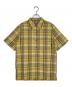 Patagonia（パタゴニア）の古着「Patagonia パタゴニア Puckerware Shirt パッカーウェアシャツ シアサッカー チェック 半袖シャツ イエロー カーキ」｜イエロー×ベージュ