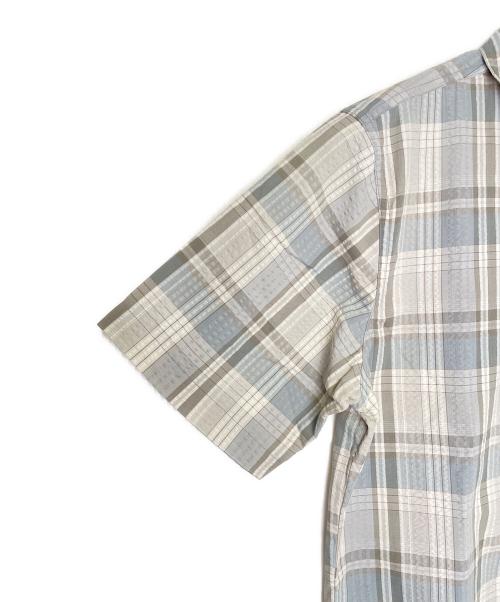 Patagonia（パタゴニア）Patagonia (パタゴニア) Patagonia パタゴニア Puckerware Shirt パッカーウェアシャツ シアサッカー チェック 半袖シャツ フェザーグレー ブルー グレー サイズ:Sの古着・服飾アイテム