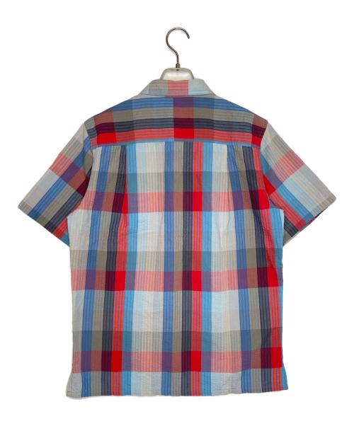 Patagonia（パタゴニア）Patagonia (パタゴニア) Patagonia パタゴニア Puckerware Shirt パッカーウェアシャツ シアサッカー チェック 半袖シャツ ブルー レッド ブルー×レッド サイズ:Sの古着・服飾アイテム