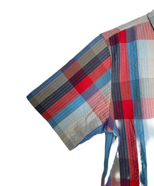 Patagonia（パタゴニア）Patagonia (パタゴニア) Patagonia パタゴニア Puckerware Shirt パッカーウェアシャツ シアサッカー チェック 半袖シャツ ブルー レッド ブルー×レッド サイズ:Sの古着・服飾アイテム