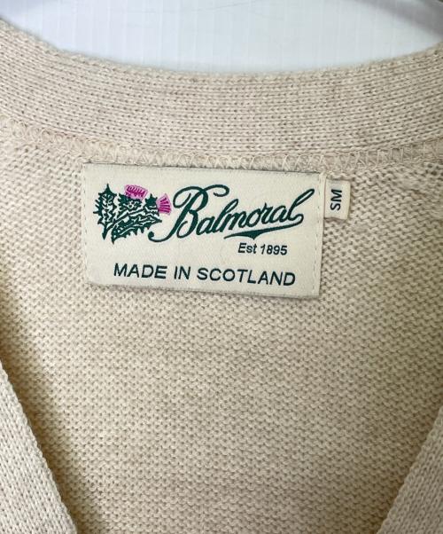 Balmoral（バラモラル）Balmoral (バラモラル) Balmoral バラモラル スコットランド製 ウール混 カーディガン アイボリー アイボリー サイズ:SMの古着・服飾アイテム