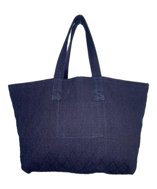 SETTO（セット）SETTO (セット) SETTO セット ジャパンブルー 倉敷 刺し子ダイヤ柄 インディゴ トートバッグ ネイビーの古着・服飾アイテム