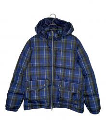 PS Paul Smith（ＰＳポールスミス）の古着「PS Paul Smith ＰＳポールスミス ブランケットチェック ダウンジャケット」｜ブルー×ブラック