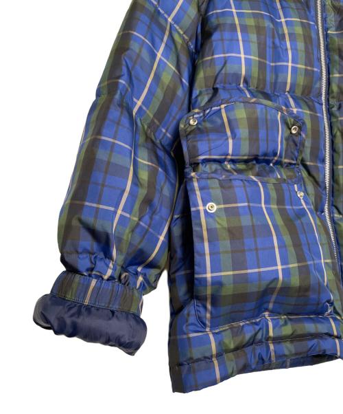 PS Paul Smith（ＰＳポールスミス）PS Paul Smith (ＰＳポールスミス) PS Paul Smith ＰＳポールスミス ブランケットチェック ダウンジャケット ブルー×ブラック サイズ:Lの古着・服飾アイテム