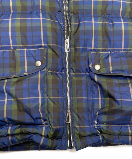 PS Paul Smith（ＰＳポールスミス）PS Paul Smith (ＰＳポールスミス) PS Paul Smith ＰＳポールスミス ブランケットチェック ダウンジャケット ブルー×ブラック サイズ:Lの古着・服飾アイテム