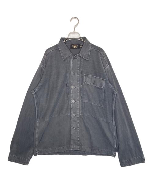 RRL（ダブルアールエル）RRL (ダブルアールエル) RRL ダブルアールエル USMC M44 HBT型 ヘリンボーン デニムジャケット ブラック サイズ:Mの古着・服飾アイテム