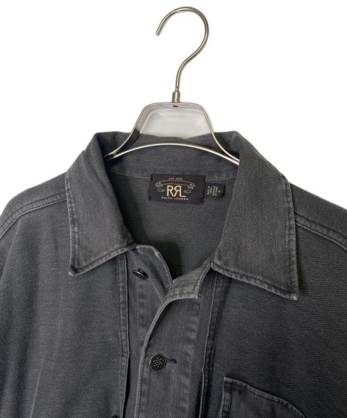 RRL（ダブルアールエル）RRL (ダブルアールエル) RRL ダブルアールエル USMC M44 HBT型 ヘリンボーン デニムジャケット ブラック サイズ:Mの古着・服飾アイテム