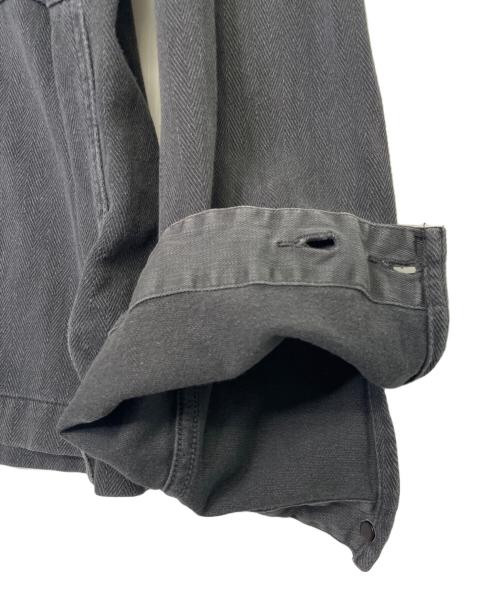 RRL（ダブルアールエル）RRL (ダブルアールエル) RRL ダブルアールエル USMC M44 HBT型 ヘリンボーン デニムジャケット ブラック サイズ:Mの古着・服飾アイテム
