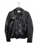 beautiful peopleビューティフルピープル）の古着「beautiful people ビューティフルピープル VINTAGE LEATHER RIDERS JACKET ヴィンテージレザー ライダースジャケット ダブルライダース」｜ブラック