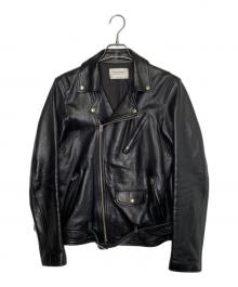 beautiful people（ビューティフルピープル）の古着「beautiful people ビューティフルピープル VINTAGE LEATHER RIDERS JACKET ヴィンテージレザー ライダースジャケット ダブルライダース 」｜ブラック