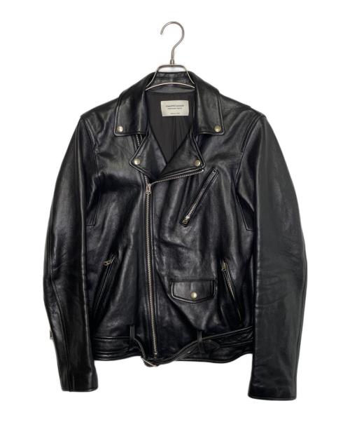 beautiful people（ビューティフルピープル）beautiful people beautiful people ビューティフルピープル VINTAGE LEATHER RIDERS JACKET ヴィンテージレザー ライダースジャケット ダブルライダース  ブラック サイズ:190の古着・服飾アイテム