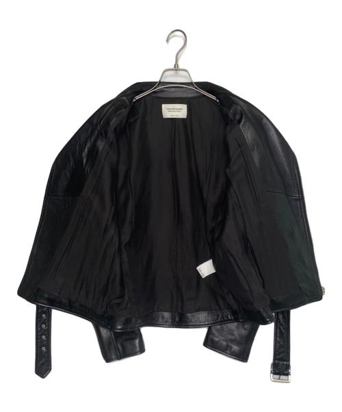 beautiful people（ビューティフルピープル）beautiful people beautiful people ビューティフルピープル VINTAGE LEATHER RIDERS JACKET ヴィンテージレザー ライダースジャケット ダブルライダース  ブラック サイズ:190の古着・服飾アイテム