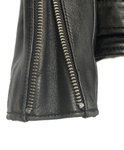 beautiful people（ビューティフルピープル）beautiful people beautiful people ビューティフルピープル VINTAGE LEATHER RIDERS JACKET ヴィンテージレザー ライダースジャケット ダブルライダース  ブラック サイズ:190の古着・服飾アイテム