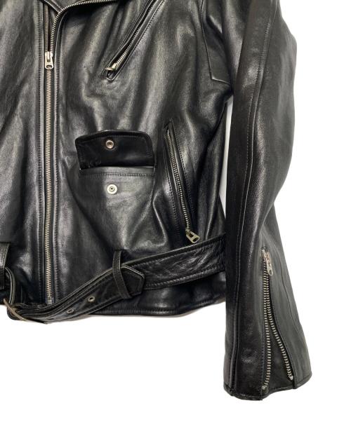 beautiful people（ビューティフルピープル）beautiful people beautiful people ビューティフルピープル VINTAGE LEATHER RIDERS JACKET ヴィンテージレザー ライダースジャケット ダブルライダース  ブラック サイズ:190の古着・服飾アイテム