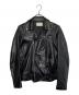 beautiful people（ビューティフルピープル）の古着「beautiful people ビューティフルピープル VINTAGE LEATHER RIDERS JACKET ヴィンテージレザー ライダースジャケット ダブルライダース 」｜ブラック