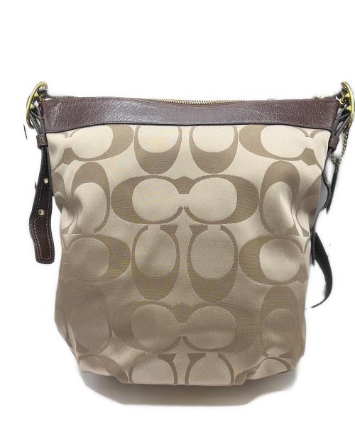 COACH（コーチ）COACH (コーチ) ショルダーバッグ ベージュ×ブラウンの古着・服飾アイテム