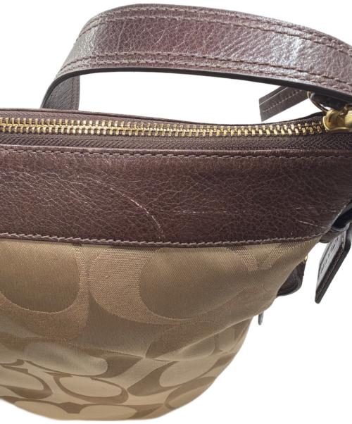 COACH（コーチ）COACH (コーチ) ショルダーバッグ ベージュ×ブラウンの古着・服飾アイテム