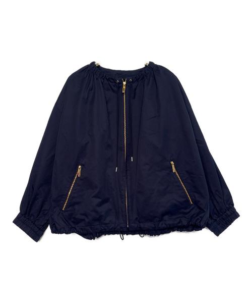 Noble（ノーブル）Noble (ノーブル) ギャザーオーバーサイズブルゾン ネイビー サイズ:38の古着・服飾アイテム