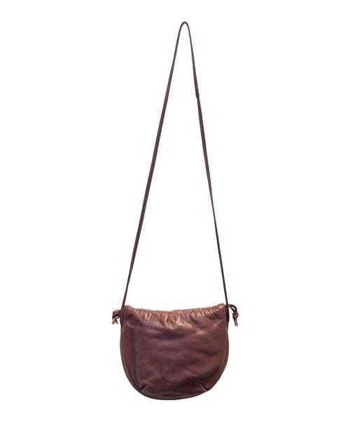 LOEWE（ロエベ）LOEWE (ロエベ) 巾着ショルダーバッグ パープルの古着・服飾アイテム