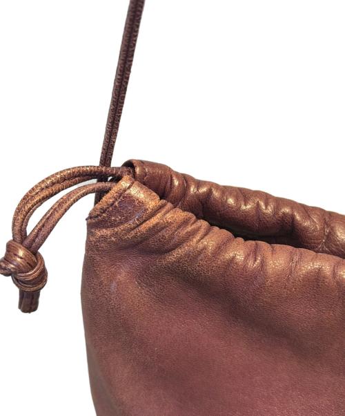 LOEWE（ロエベ）LOEWE (ロエベ) 巾着ショルダーバッグ パープルの古着・服飾アイテム