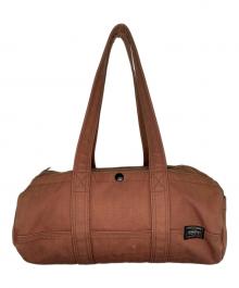 PORTER（ポーター）の古着「PORTER ポーター SMOKY スモーキー ミニボストンバッグ ロールボストンバッグ グレージュ」｜ブラウン