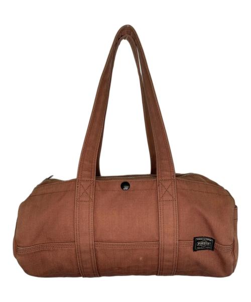 PORTER（ポーター）PORTER (ポーター) PORTER ポーター SMOKY スモーキー ミニボストンバッグ ロールボストンバッグ グレージュ ブラウンの古着・服飾アイテム