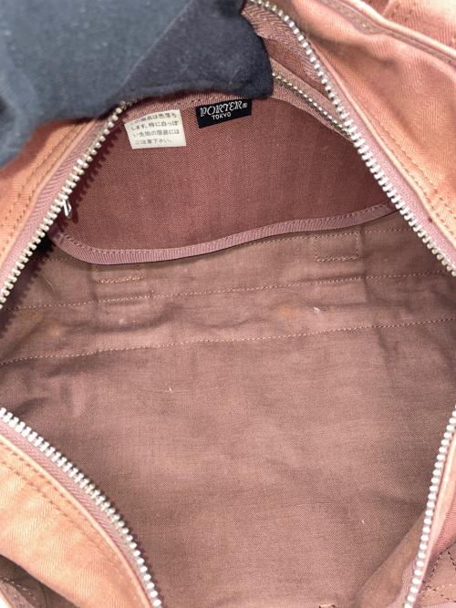 PORTER（ポーター）PORTER (ポーター) PORTER ポーター SMOKY スモーキー ミニボストンバッグ ロールボストンバッグ グレージュ ブラウンの古着・服飾アイテム