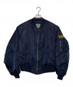 ALPHA INDUSTRIESアルファインダストリーズ）の古着「ALPHA INDUSTRIES アルファインダストリーズ レプリカ 民間品 MA-1 ボンバージャケット フライトジャケット '97 Excellent Driver PEPSI」｜ネイビー