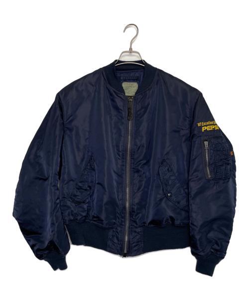 ALPHA INDUSTRIES（アルファインダストリーズ）ALPHA INDUSTRIES ALPHA INDUSTRIES アルファインダストリーズ レプリカ 民間品 MA-1 ボンバージャケット フライトジャケット '97 Excellent Driver PEPSI サイズ:LARGEの古着・服飾アイテム