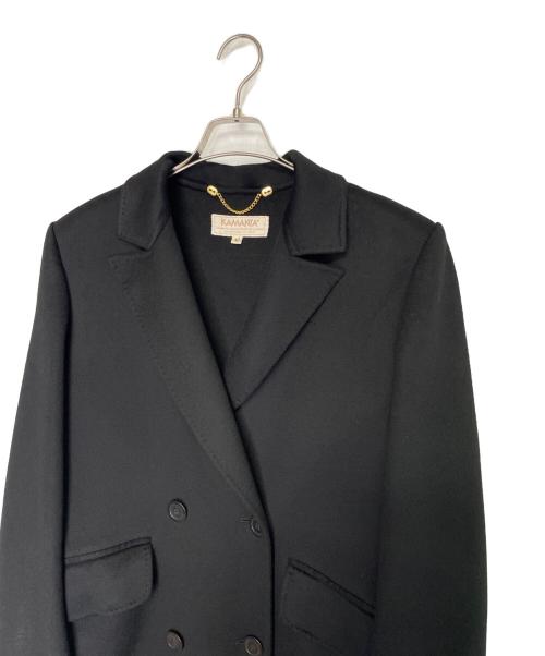 kamanta（カマンタ）Kamanta (カマンタ) Kamanta Loro Piana生地 カシミヤ100 ダブル チェスターコート ブラック サイズ:40の古着・服飾アイテム