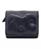 Maison Margielaメゾンマルジェラ）の古着「Maison Margiela メゾン マルジェラ  Glam Slam グラムスラム ラムレザー ジップウォレット 二つ折り財布 ブラック」｜ブラック